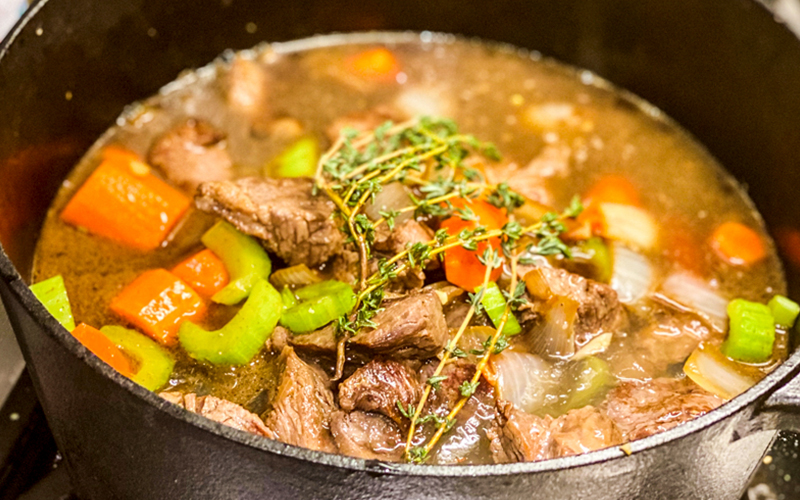 How to Make Beer Braised Lamb and Beef Stew