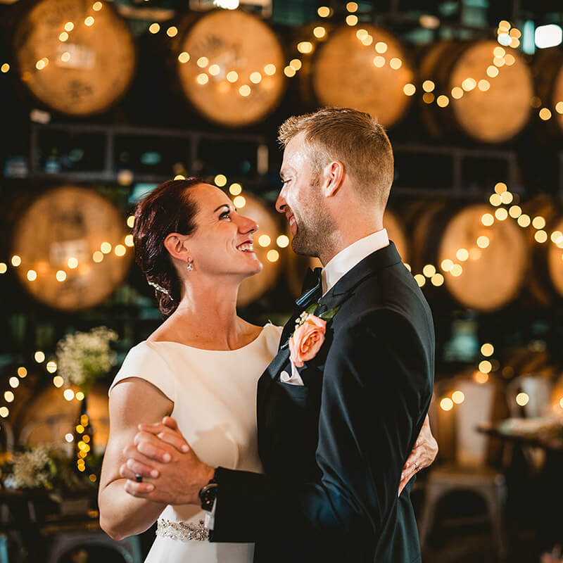 Alter Brewing Company Barrel Room Wedding